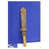 Small Matchete with Wooden Holder