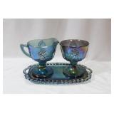 Lot of 3 Carnival Glass Items
