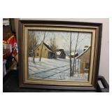 A Retro Oil on Canvas Painting