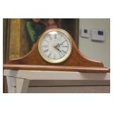 sunbeam wooden mantle clock