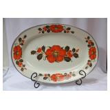 A Japanese Sanko Ware Enamel Tray