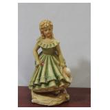 A Vintage Chalk Lady Figurine
