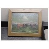 A Small Samuel Pratt Oil on Masonite Painting