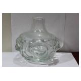 A Clear Artglass Center Piece Bottle