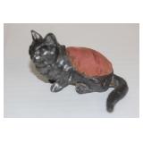 Antique Metal Cat Pin Cushion