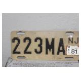 New Jersey Motorcycle Plate