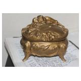 Art Nuveau Metal Jewelry Box