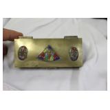 A Chinese Brass Cloisonne Trinket Box