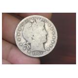 1902 Barber Silver Half Dollar