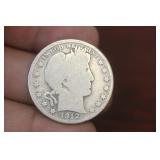 1912 Barber Silver Half Dollar