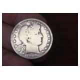1908-D Barber Silver Half Dollar