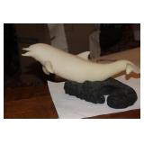 Lucite or Resin Dolphin on Stand