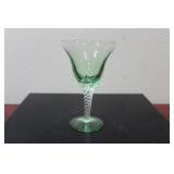 A Green Artglass Goblet
