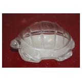 Marked Baccarat Turtle Crystal Paperweight