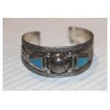 Sterling and Turquoise Bangle Bracelet