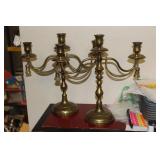 Pair of Brass Candle Holders