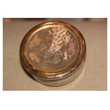 Gold Gilted Peacock Trinket Box