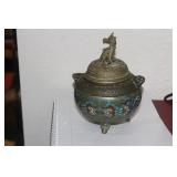 Antique Dragon Motief Cloisonne Censor