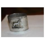 Rare Embossed Sterling Horse Napkin Ring