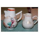 Antique Chinese 2 Export Creamers