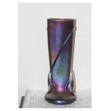 Signed Iridescent Art Glass Vase