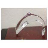 Signed Baccarat Crystal Dolphin