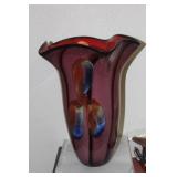 Large Art Glass Vase