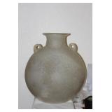 Large Satin Glass Moon Vase