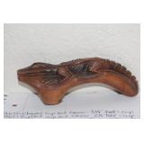 Carved Wooden Alligator Handle