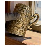 Napcoware Stoneware Relief-Molded Mugs Beer Steins W Ccrolled Repousse Design Napcoware Stoneware Relief-Molded Mugs Beer Steins W Ccrolled Repousse Design