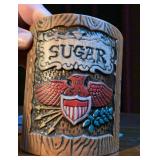 Vintage Napcoware Colonial-Style Sugar & Flour Canisters W Lids Vintage Napcoware Colonial-Style Sugar & Flour Canisters W Lids