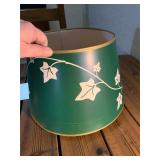 Green & Gold Lamp Shade W:White Ivy Leaf Pattern Lot of 10 Green & Gold Lamp Shade W:White Ivy Leaf Pattern Lot of 10