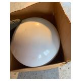 White Milk Glass Globe Lot - Hobnail & Smooth - 4 Boxes Total White Milk Glass Globe Lot - Hobnail & Smooth - 4 Boxes Total