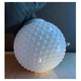 White Milk Glass Hobnail Globes & Kichler K-136 PB White Glass Fixtures White Milk Glass Hobnail Globes & Kichler K-136 PB White Glass Fixtures