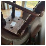 Wood Metal Swivel Bar Stool W Upholstered Back & Seat - Set of 2 (5) Wood Metal Swivel Bar Stool W Upholstered Back & Seat - Set of 2 (5)