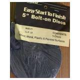 Easy Start To Finish 5 Inch Bolt-On Sanding Discs Easy Start To Finish 5 Inch Bolt-On Sanding Discs