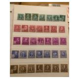 Famous Americans Series US Postal Stamps From 1940 - Complete Set