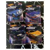 Hot Wheels Fast & Furious Premium Fast Imports Die Cast Car Lot of 4