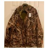 Mens Wildflower Camouflage Full Zip Winter Coat W:Outer Pockets Size 4XL