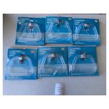 Vintage Perma-Bilt Contempo Chrome &Lucite Towel Ring Lot