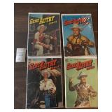 1940s 50s Dell Gene Autry Western Cowboy Comic Book Lot of 4