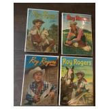 1940s 50s Dell Roy Rogers King of the Cowboys Comic Book Lot of 4