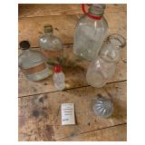 Farmhouse Apothecary Glass Bottle & Milk Jug Lot 