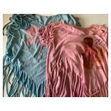 Vintage Pastel Blue & Pink Elvis Presley Fringed Boho T- Shirt Lot (NO SIZES)