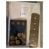 WWII to Vietnam Era Metal Buttons & Vintage Button Gauge Tool