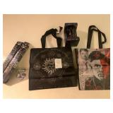 Supernatural TV Show Lot - Tote Shopping Bags, 16 OZ Pint Glass 