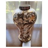 Asian Art Style Gloria Lustre Ceramic Vase By A.E. Gray & Co. Ltd #5103