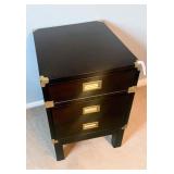 Campaign-Style Hotel Nightstand W AC Charging Outlets & USB Ports