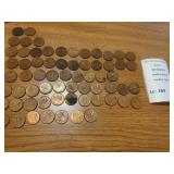 Canadian Penny Coin Lot 1920s (2), 1930s (3), 1940s (22), 1950s (9)