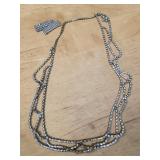 Chrystal Rhinestone Statement Necklace W Matching Rectangular Shoe Clips